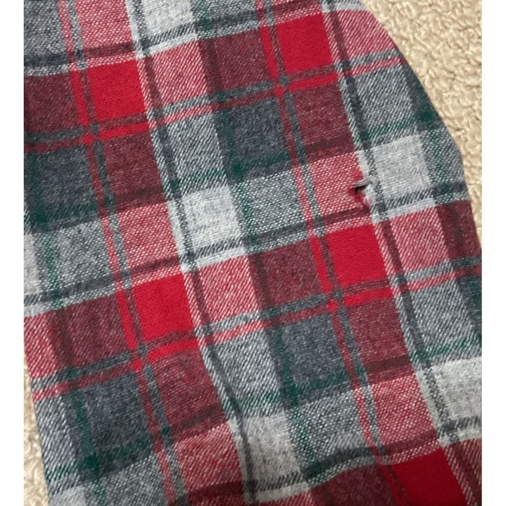 Vtg Pendleton Board Shirt Shacket M Loop Collar Red Gray Plaid Virgin Wool USA - Picture 5 of 6